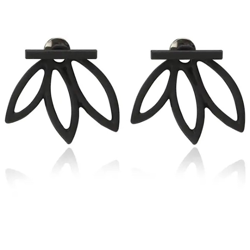 ⚜️𝟯𝟬%𝗢𝗙𝗙 𝗯𝘂𝗻𝗱𝗹𝗲𝘀 𝟯+⚜️ NEW Lotus Minimalist Jacket Earrings - Picture 8 of 14
